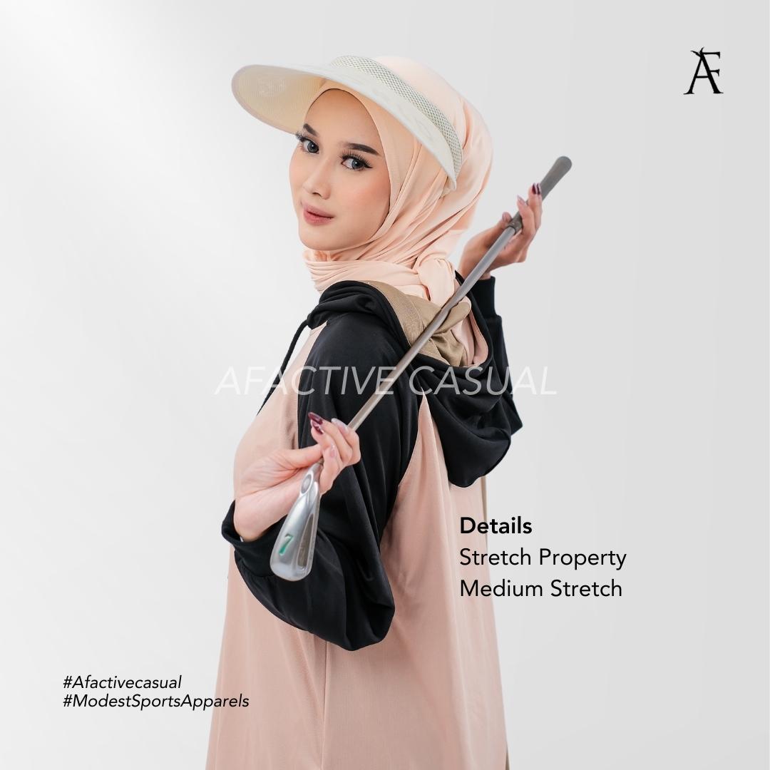 Afactivecasual Dual tone Hoodie Dress for Sports and Casual
