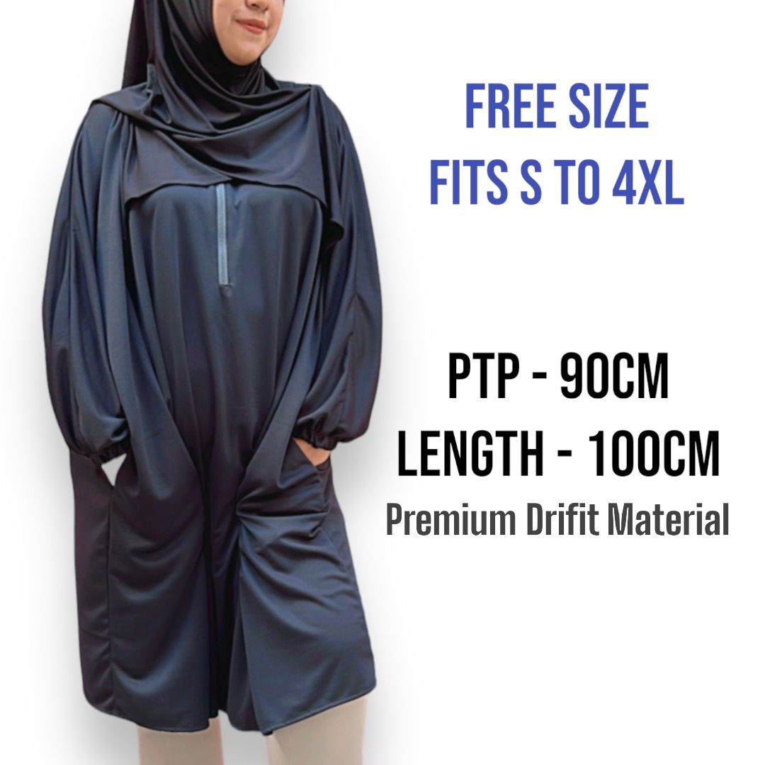 Afactivecasual Muslimah Oversize Premium Drifit Sports Tunic