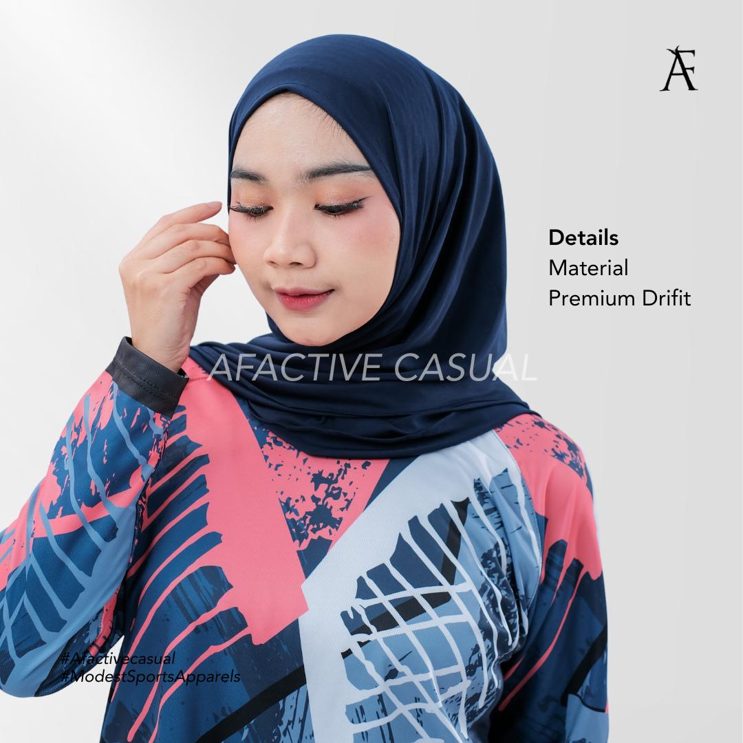 Afactivecasual Splash and Peachy Blue Sports and Casual Tunic