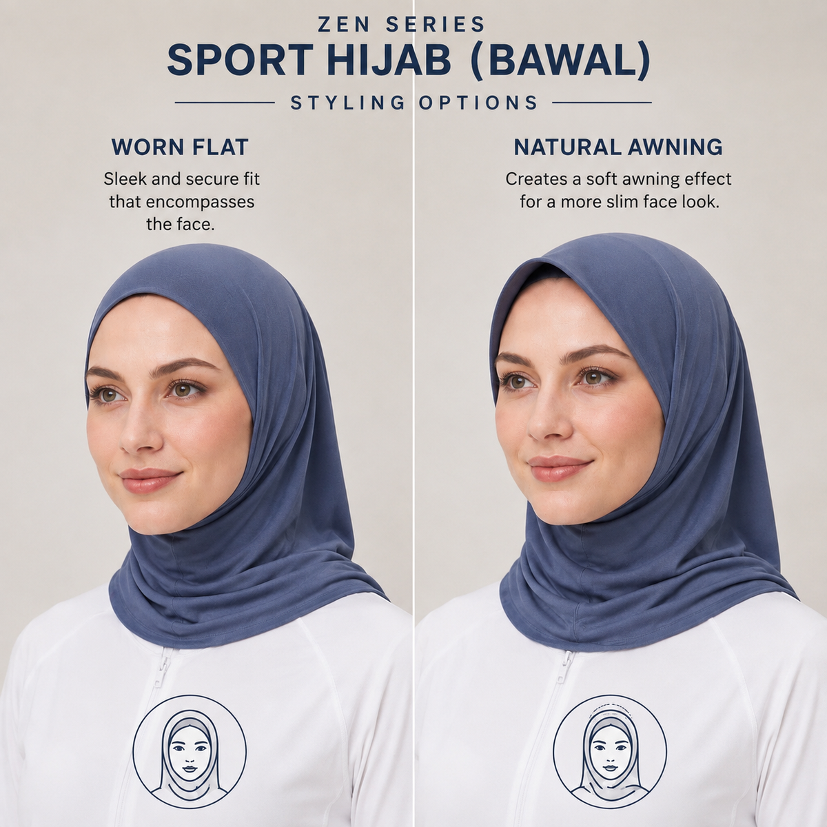 Afactivecasual Zen Series Sports Hijab