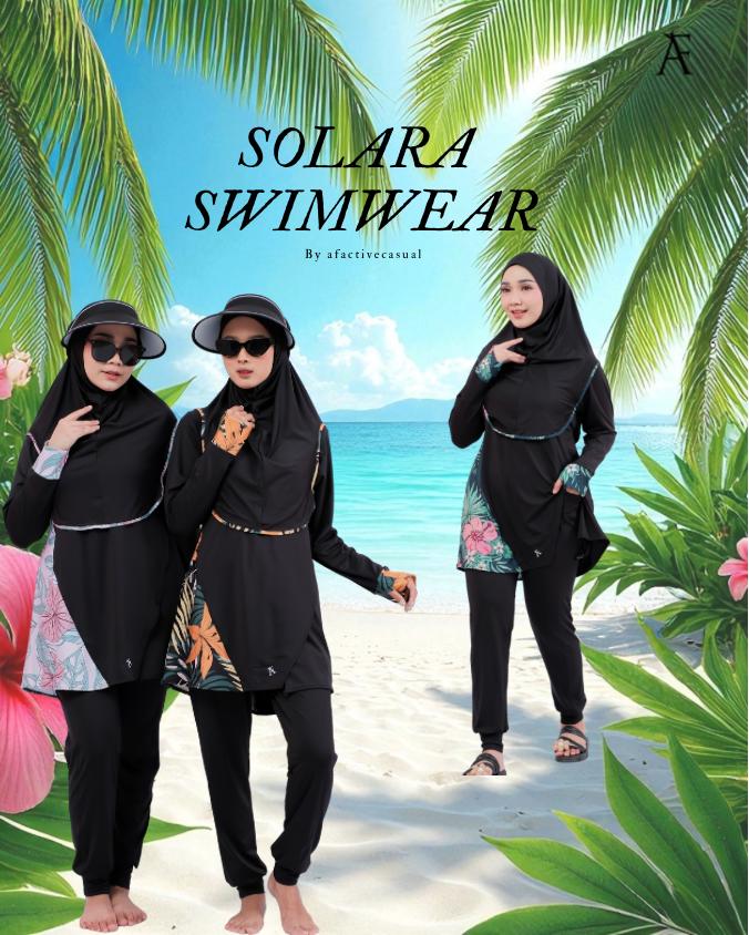 AFactivecasual Modest Muslimah Swimwear Set SOLARA Collection (SG DESIGN)