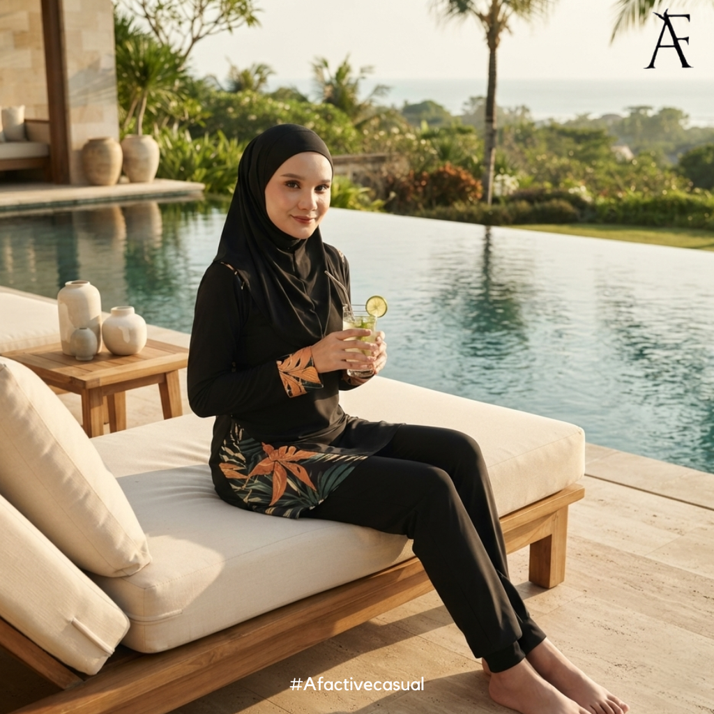 AFactivecasual Modest Muslimah Swimwear Set SOLARA Collection (SG DESIGN)