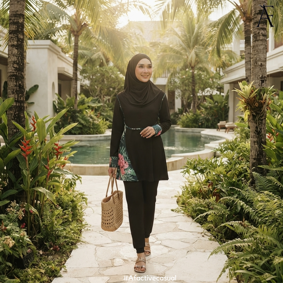 AFactivecasual Modest Muslimah Swimwear Set SOLARA Collection (SG DESIGN)