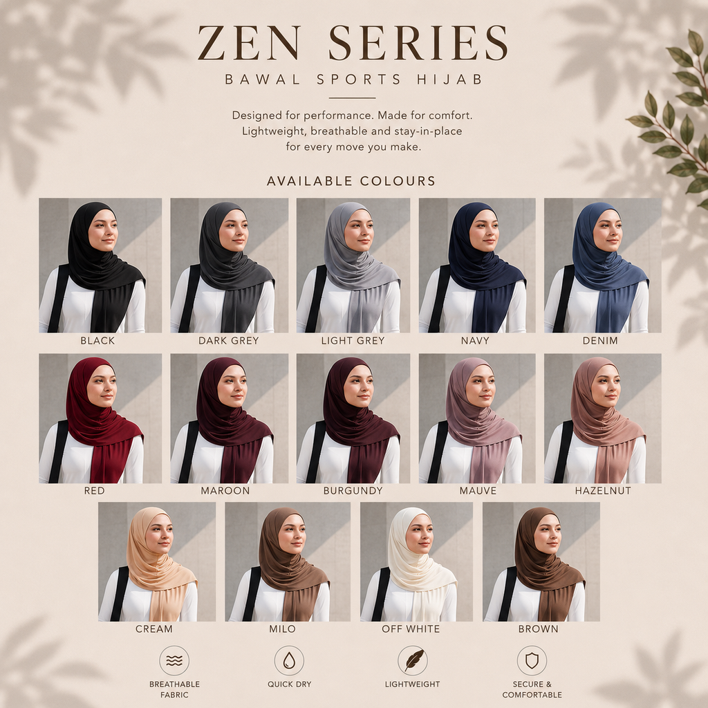 Afactivecasual Zen Series Sports Hijab
