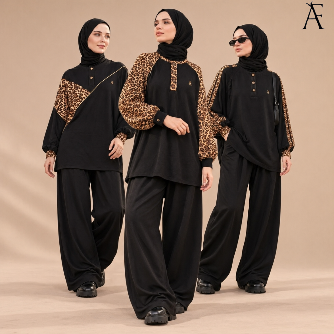 AF WILD EDIT LEOPARD TOP AND  PANTS SERIES ( TOP AND PANTS SOLD SEPERTELY, PLUS SIZE AVAILABLE)