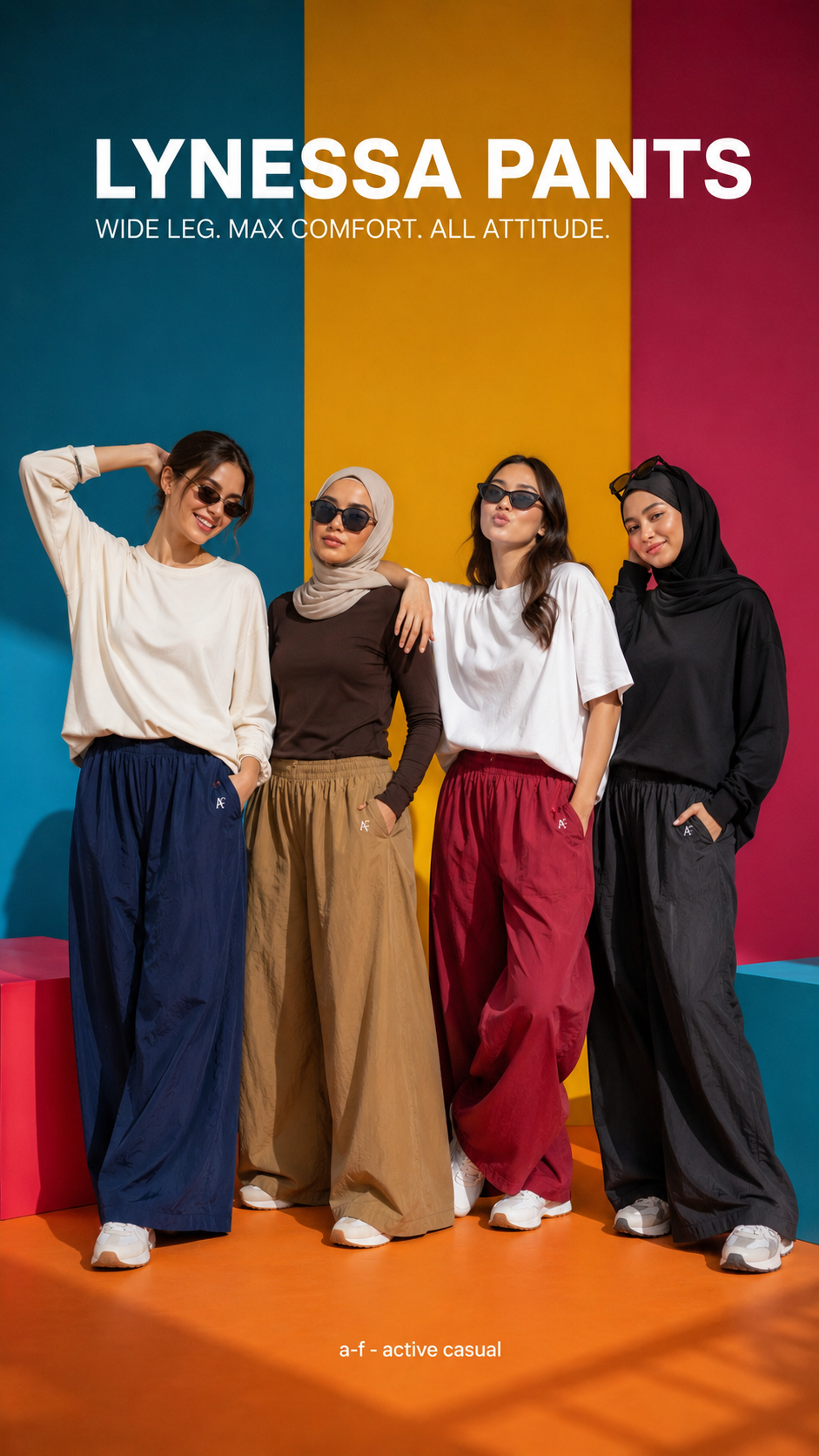 Af Lynessa Baggy Pants in Crinkled Nylon Light Weight