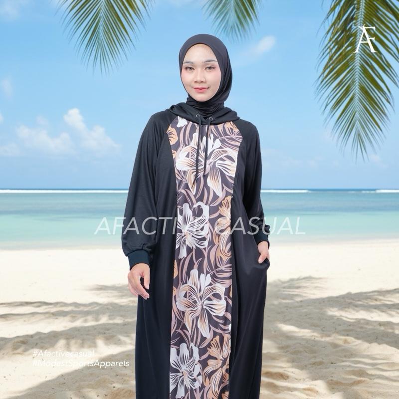 Afactivecasual Flora Axis hoodie dress Drifit Material