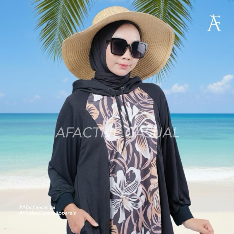 Afactivecasual Flora Axis hoodie dress Drifit Material