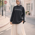 AF POLO SWEATSHIRT SOFT AIRY SCUBA MODEST and CASUAL WEAR