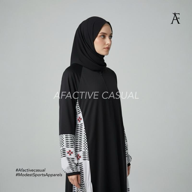 Af Keffiyah tiered dress (std and plus size)