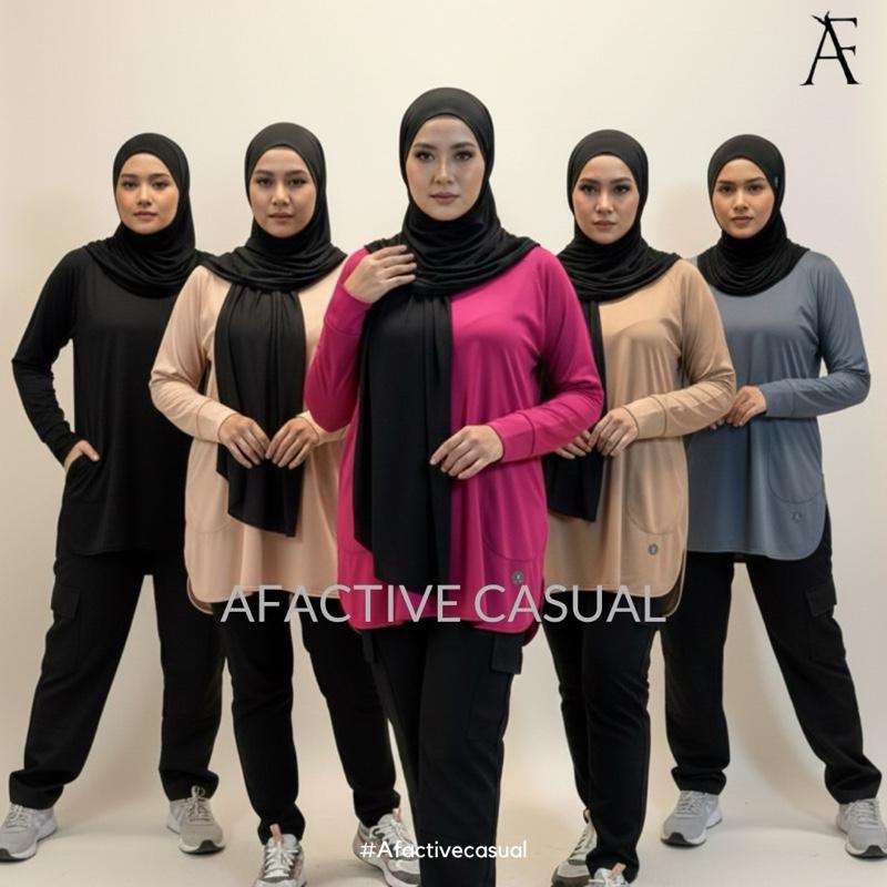 Afactivecasual Mod Flair Muslimah Sports Top
