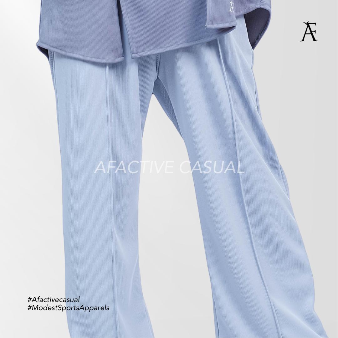 Afactivecasual Relax Motion Pants in Cooling Ribbed