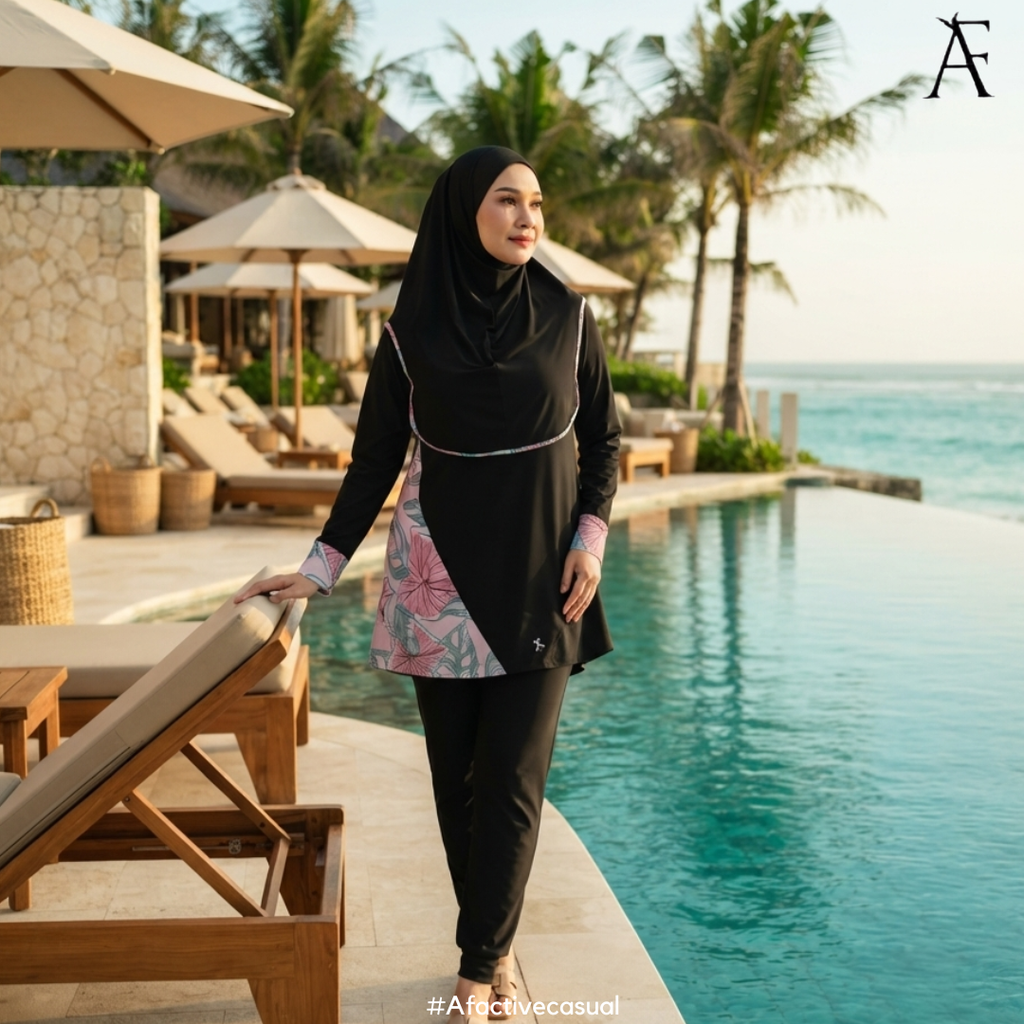 AFactivecasual Modest Muslimah Swimwear Set SOLARA Collection (SG DESIGN)