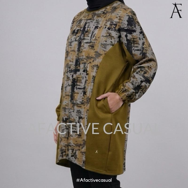 Monogrid oversize drifit tunic