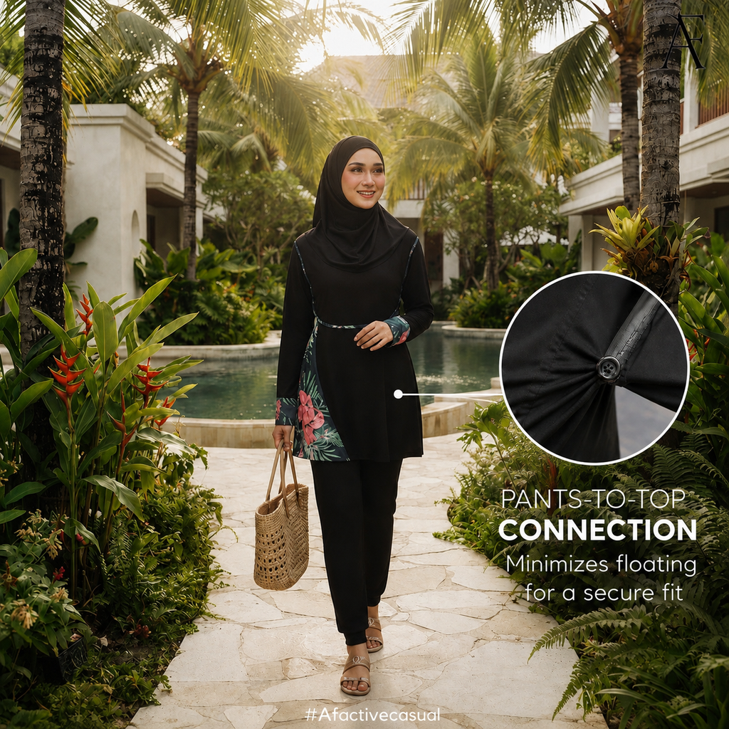 AFactivecasual Modest Muslimah Swimwear Set SOLARA Collection (SG DESIGN)