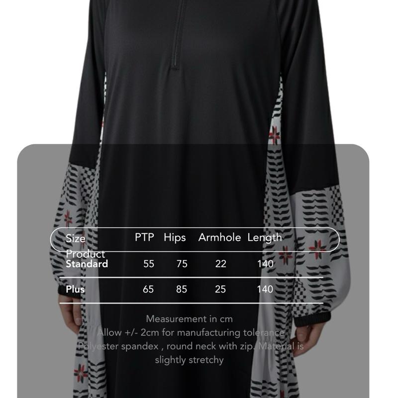 Af Keffiyah tiered dress (std and plus size)