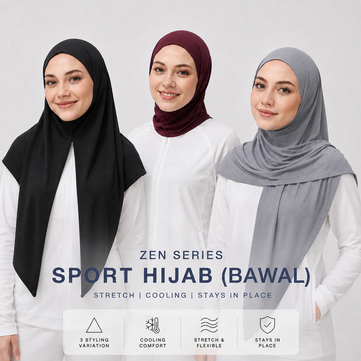 Afactivecasual Zen Series Sports Hijab