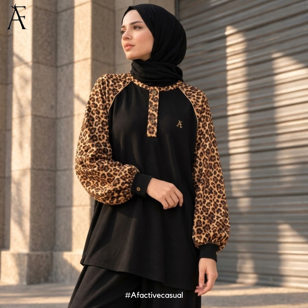 AF WILD EDIT LEOPARD TOP AND  PANTS SERIES ( TOP AND PANTS SOLD SEPERTELY, PLUS SIZE AVAILABLE)