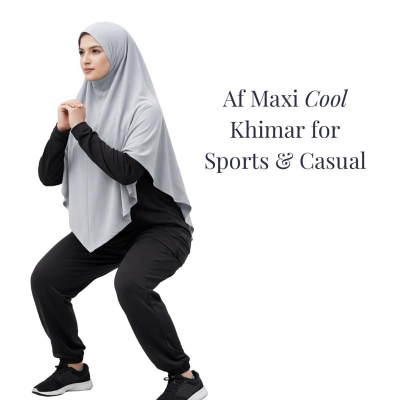 Af Maxi cool sports and casual Khimar bidang 60 XL