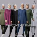 Afactivecasual Zip Motion Muslimah Sports Top