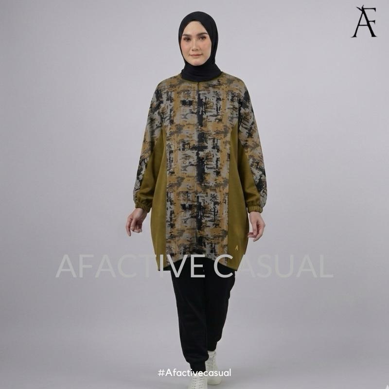 Monogrid oversize drifit tunic