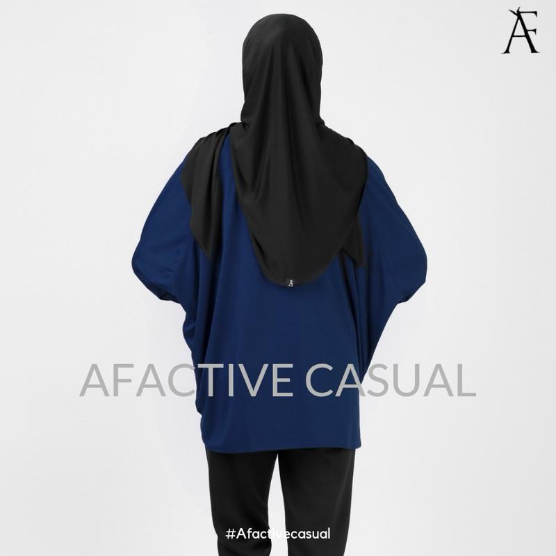 Afactivecasual Oversize Loose Sports Top for Muslimah