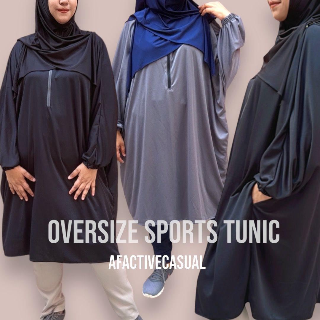 Afactivecasual Muslimah Oversize Premium Drifit Sports Tunic