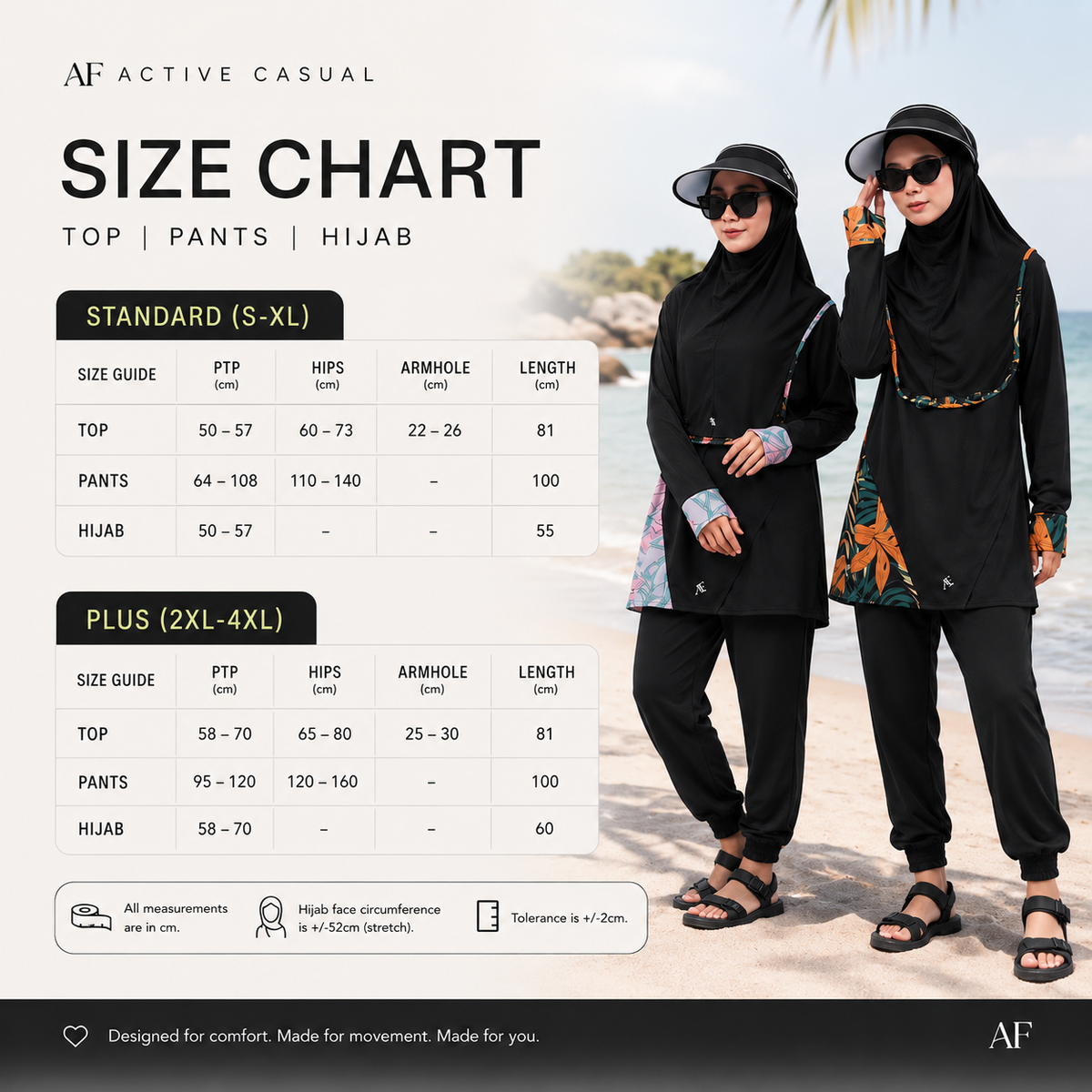 AFactivecasual Modest Muslimah Swimwear Set SOLARA Collection (SG DESIGN)