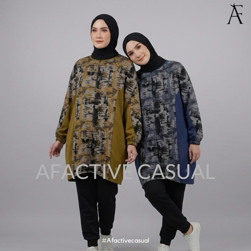 Monogrid oversize drifit tunic