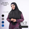 Afactivecasual Zen Chin Sports instant slip on Hijab for Women