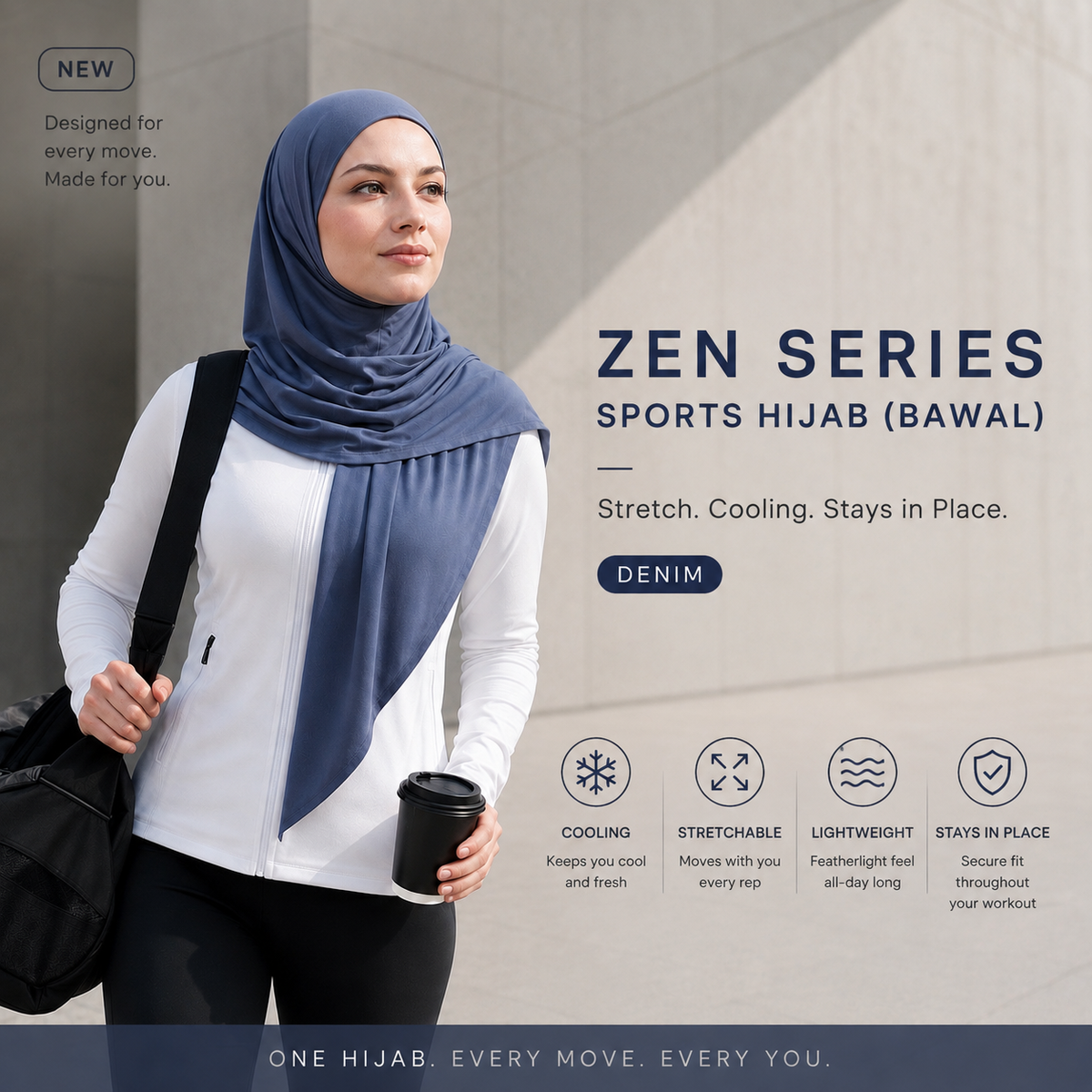Afactivecasual Zen Series Sports Hijab