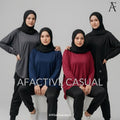 Afactivecasual Oversize Loose Sports Top for Muslimah