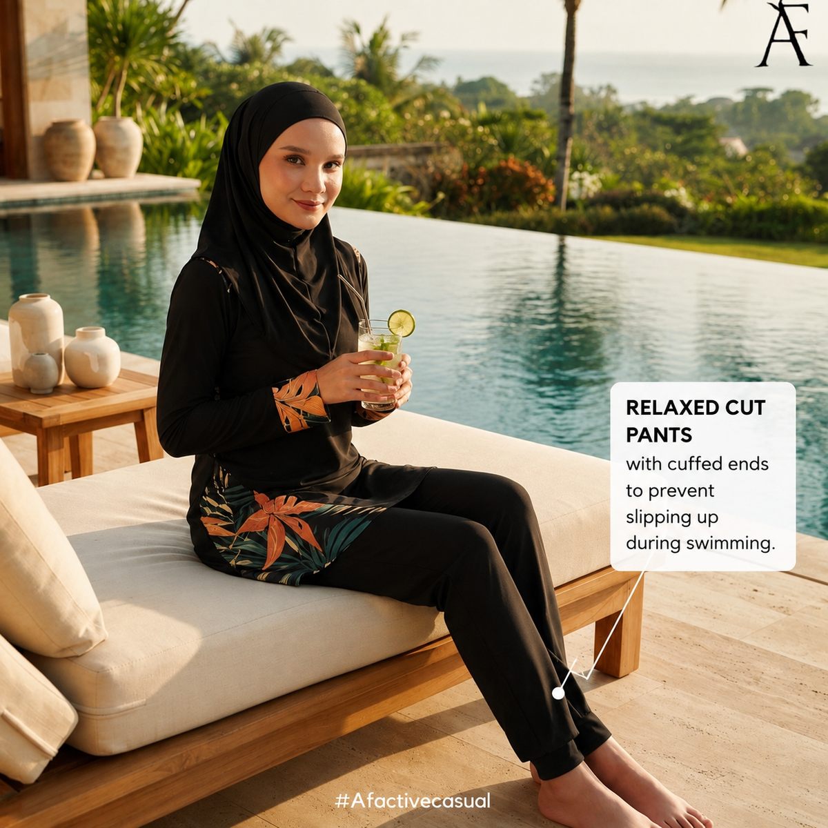 AFactivecasual Modest Muslimah Swimwear Set SOLARA Collection (SG DESIGN)