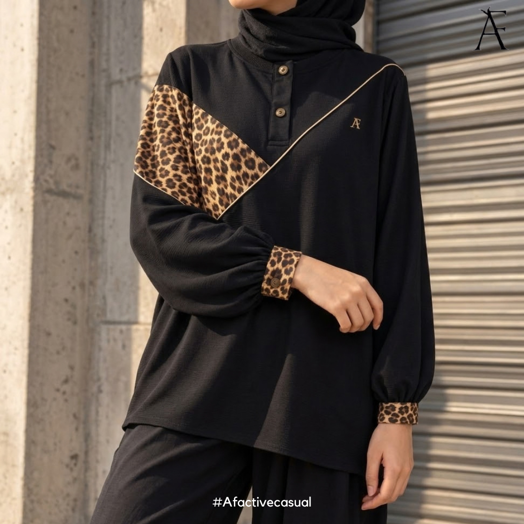 AF WILD EDIT LEOPARD TOP AND  PANTS SERIES ( TOP AND PANTS SOLD SEPERTELY, PLUS SIZE AVAILABLE)