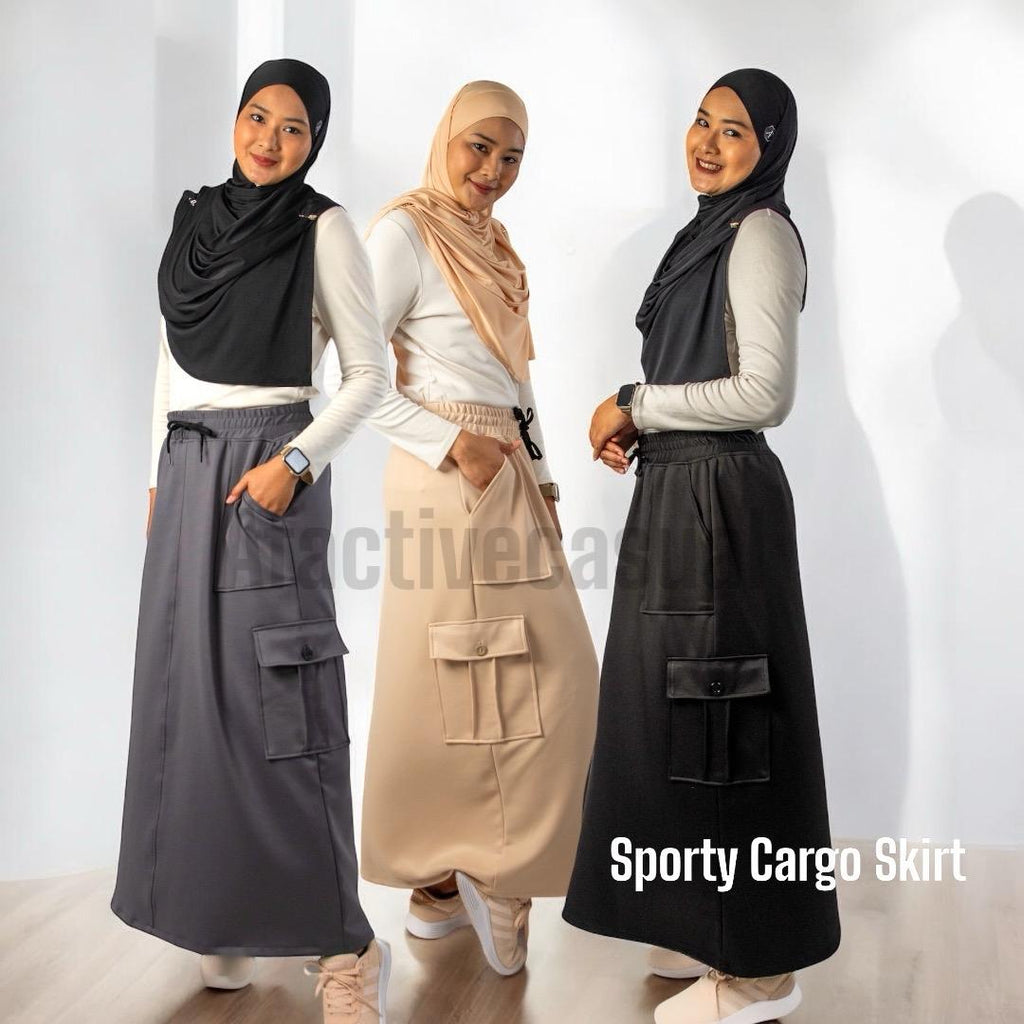Afactivecasual Sporty Cargo Skirt (standard and Plus sizes available)