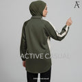 AF POLO SWEATSHIRT SOFT AIRY SCUBA MODEST and CASUAL WEAR