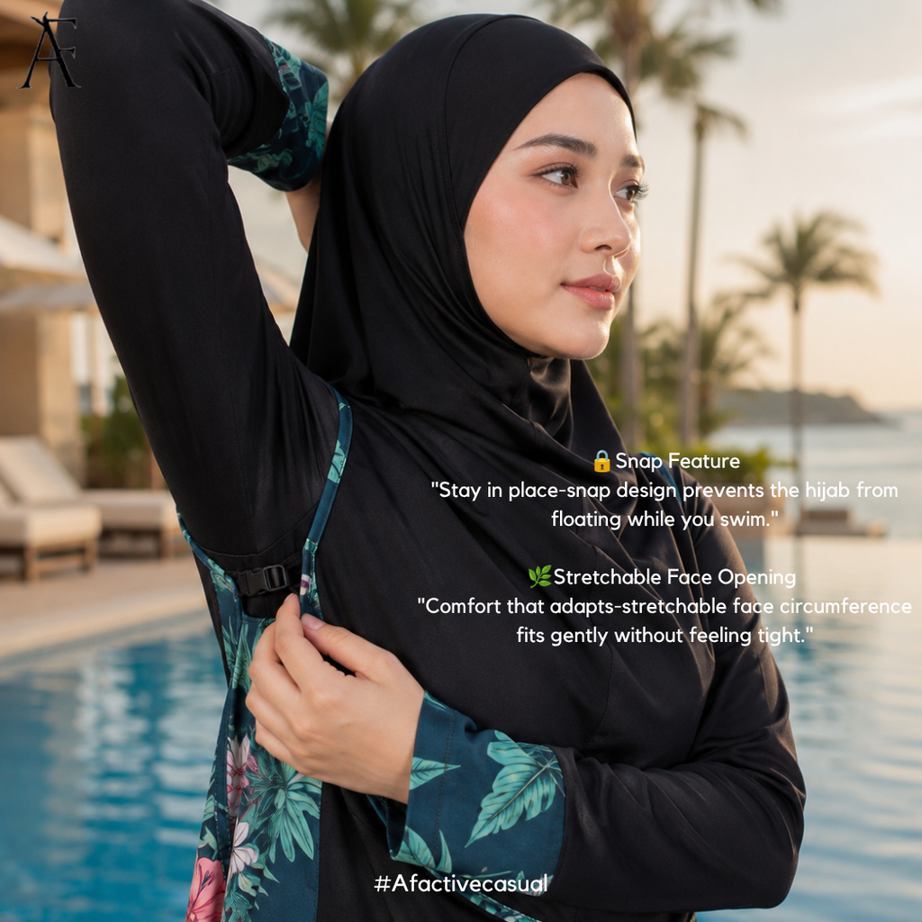 AFactivecasual Modest Muslimah Swimwear Set SOLARA Collection (SG DESIGN)