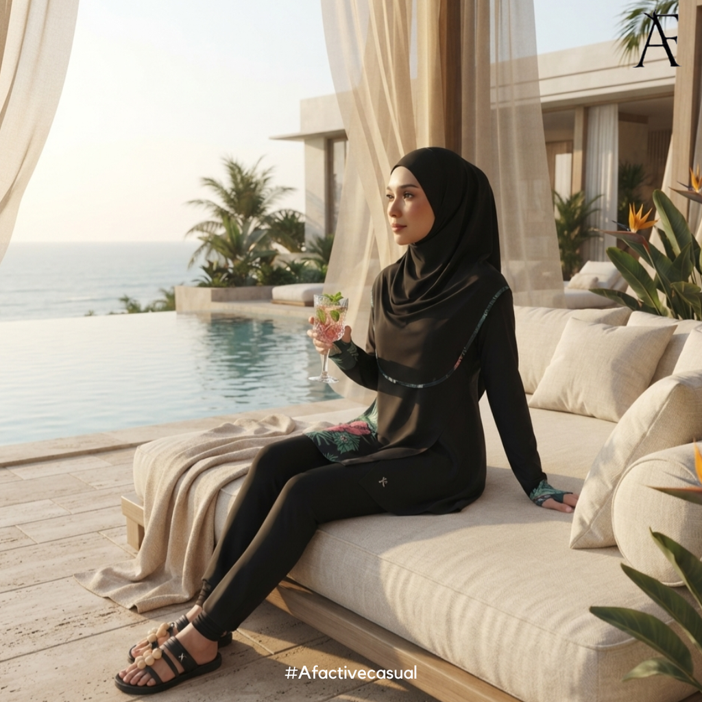AFactivecasual Modest Muslimah Swimwear Set SOLARA Collection (SG DESIGN)
