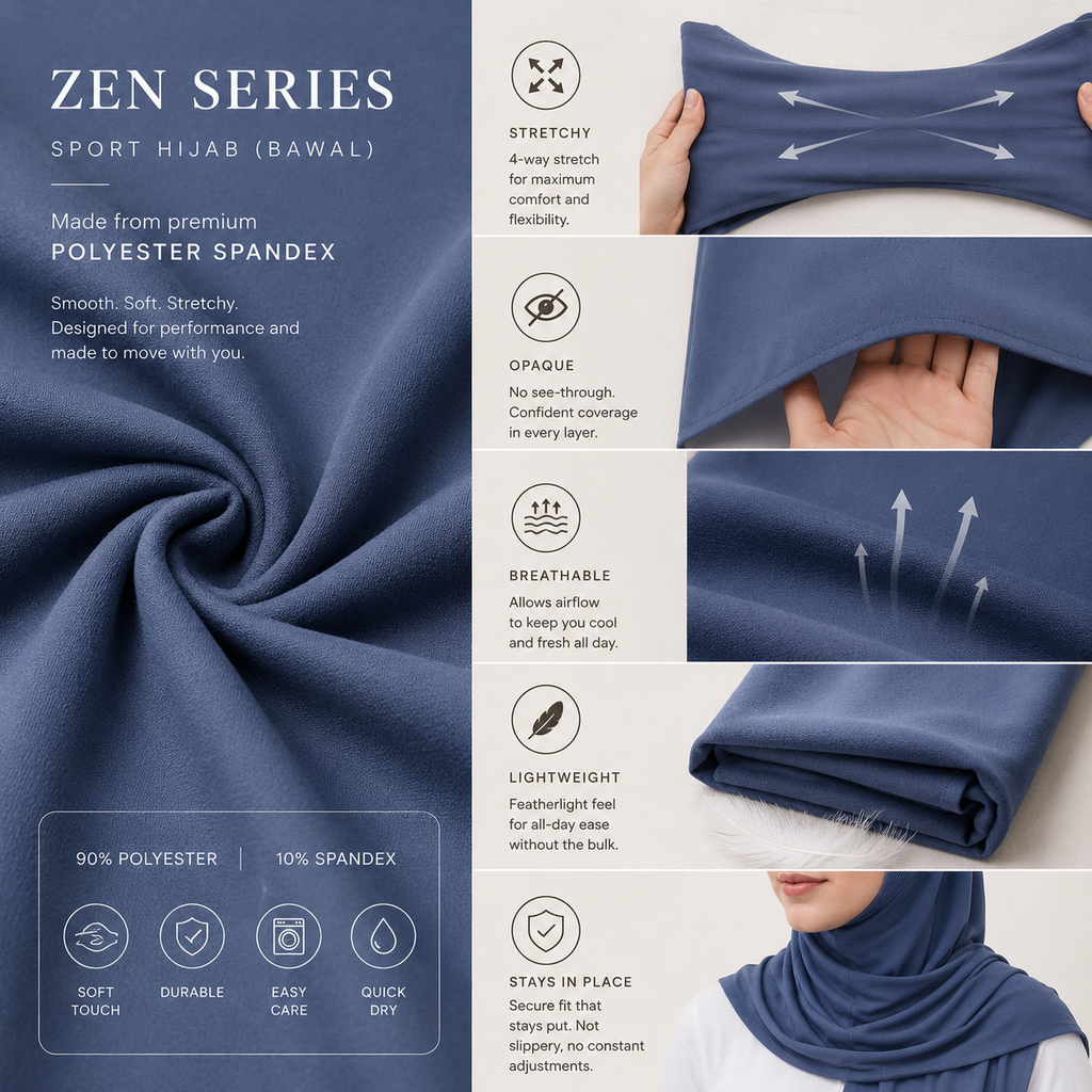 Afactivecasual Zen Series Sports Hijab