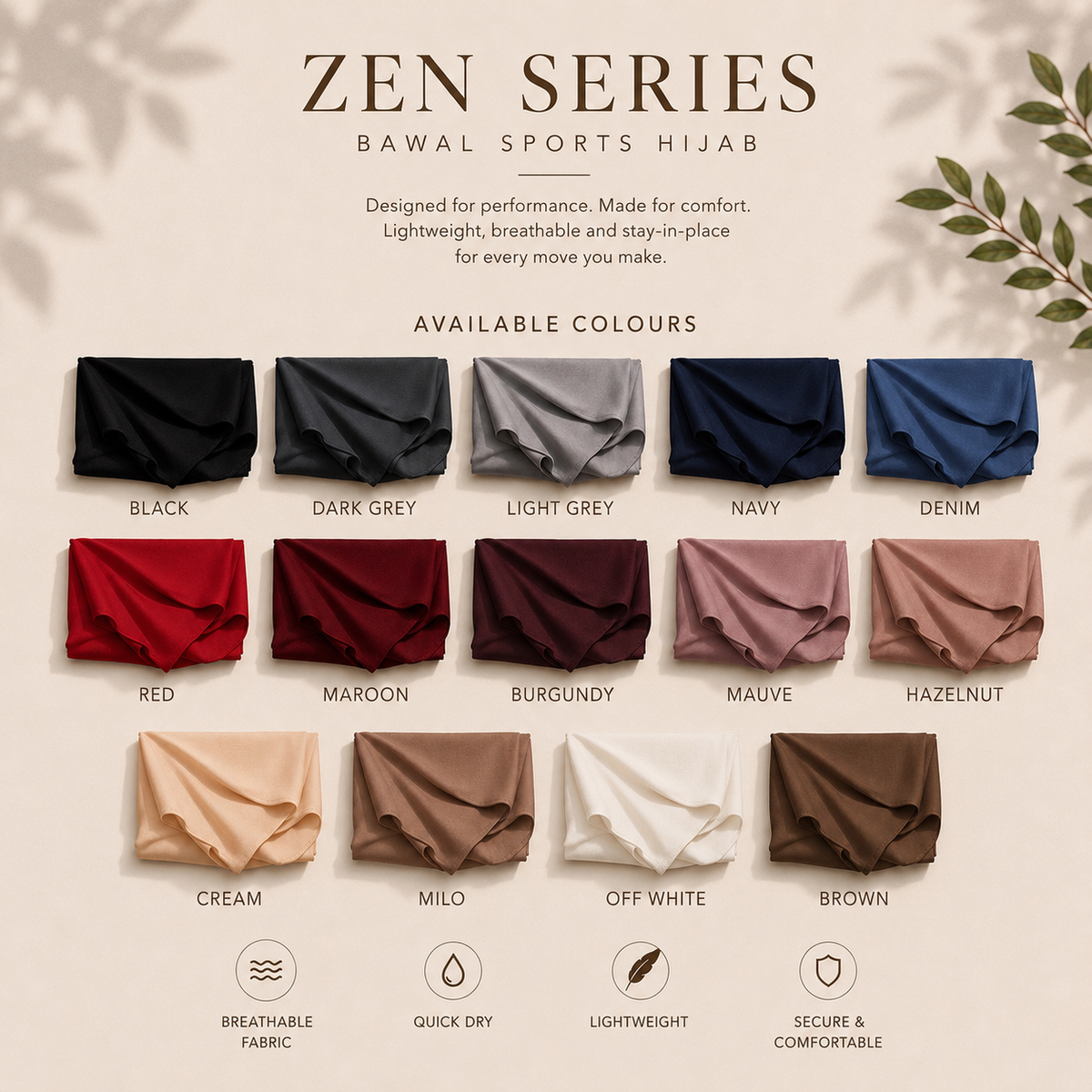 Afactivecasual Zen Series Sports Hijab