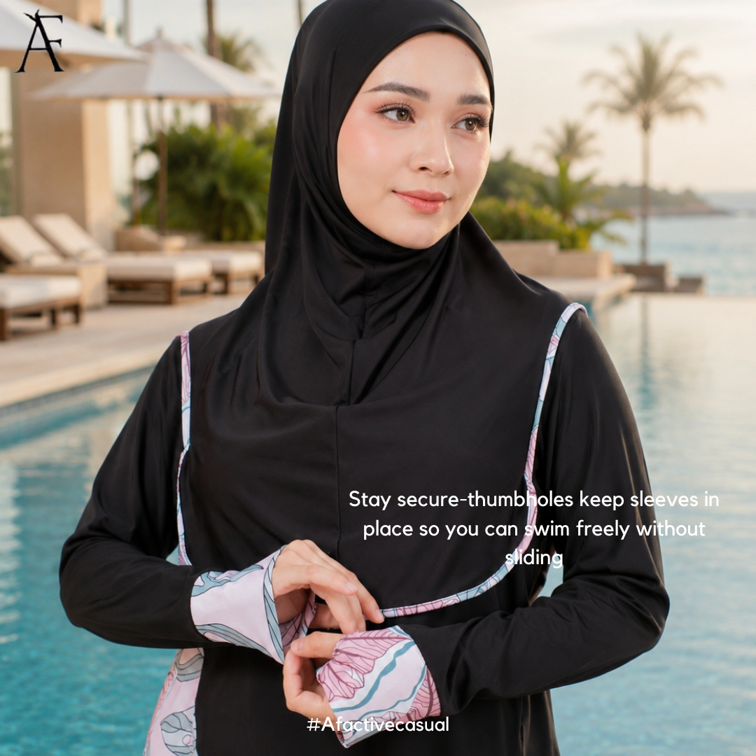 AFactivecasual Modest Muslimah Swimwear Set SOLARA Collection (SG DESIGN)