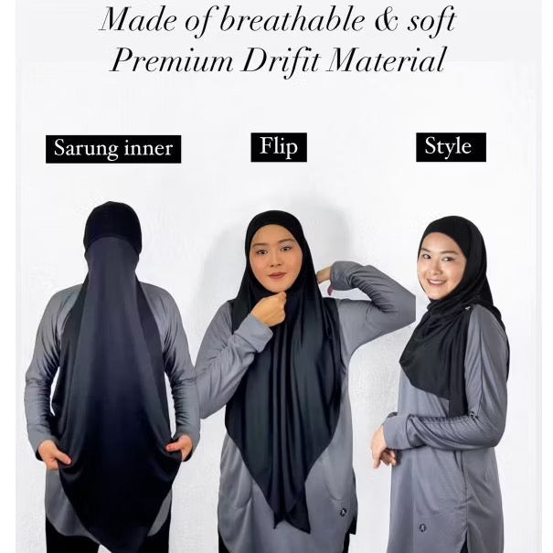 Afactivecasual Air-lite V scarf with inner attached