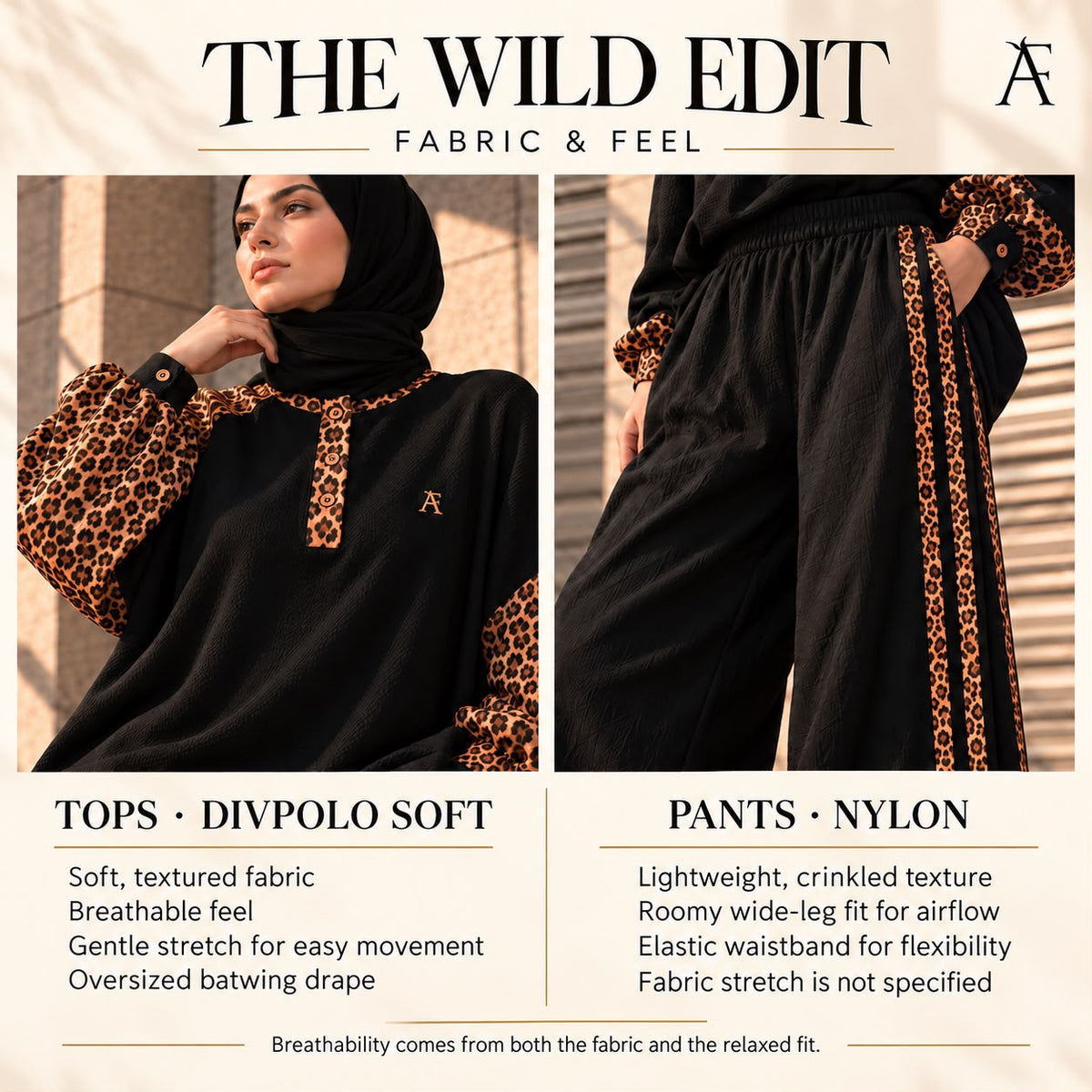 AF WILD EDIT LEOPARD TOP AND  PANTS SERIES ( TOP AND PANTS SOLD SEPERTELY, PLUS SIZE AVAILABLE)