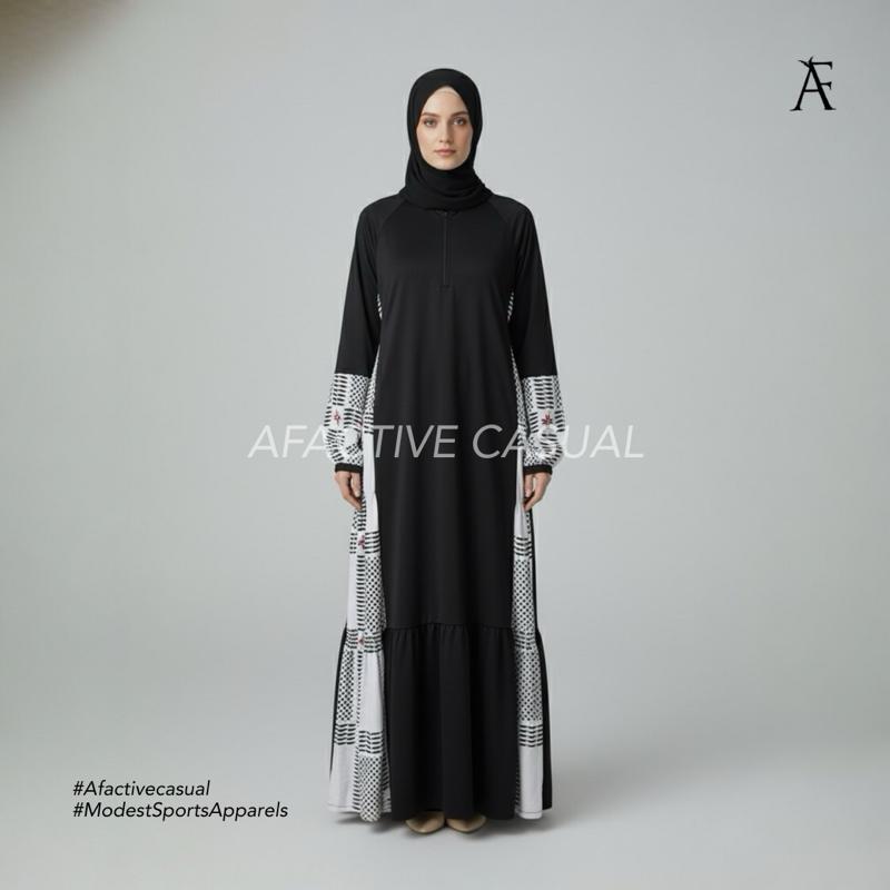 Af Keffiyah tiered dress (std and plus size)