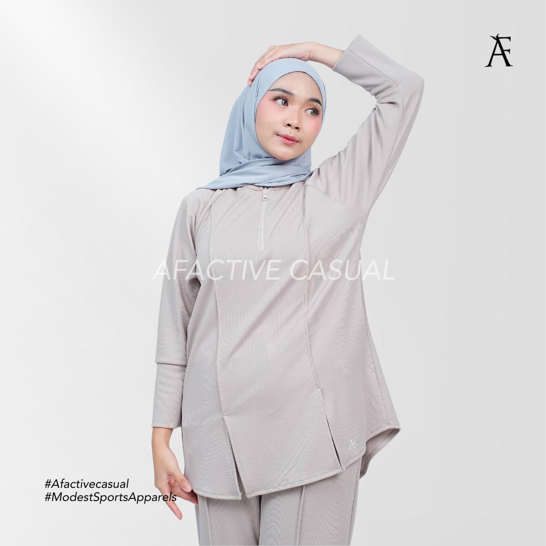 Afactivecasual Leisura Cooling Active Ribbed Top