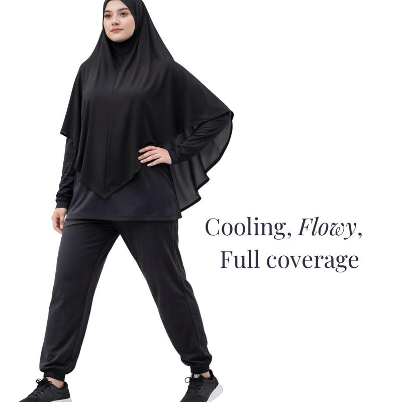 Af Maxi cool sports and casual Khimar bidang 60 XL