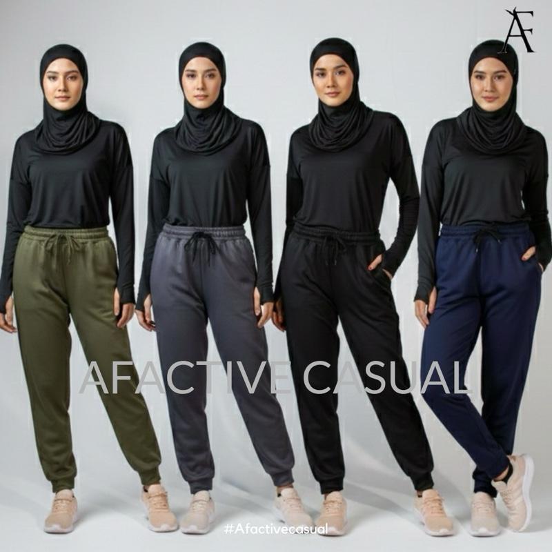 Afactivecasual Relax-Fit Joggers For Muslimah
