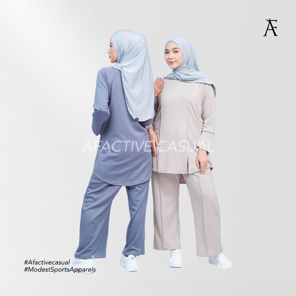 Afactivecasual Relax Motion Pants in Cooling Ribbed