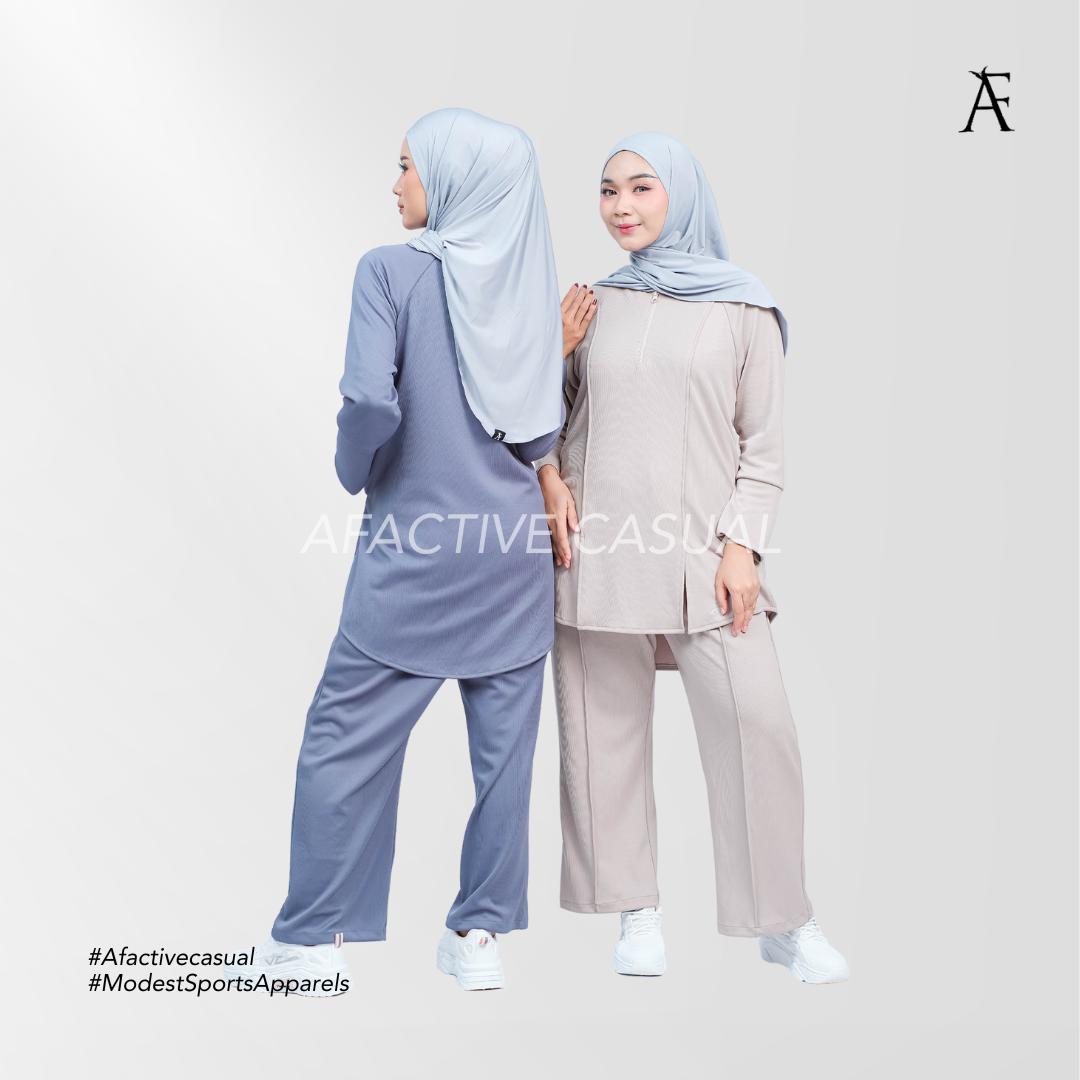 Afactivecasual Relax Motion Pants in Cooling Ribbed