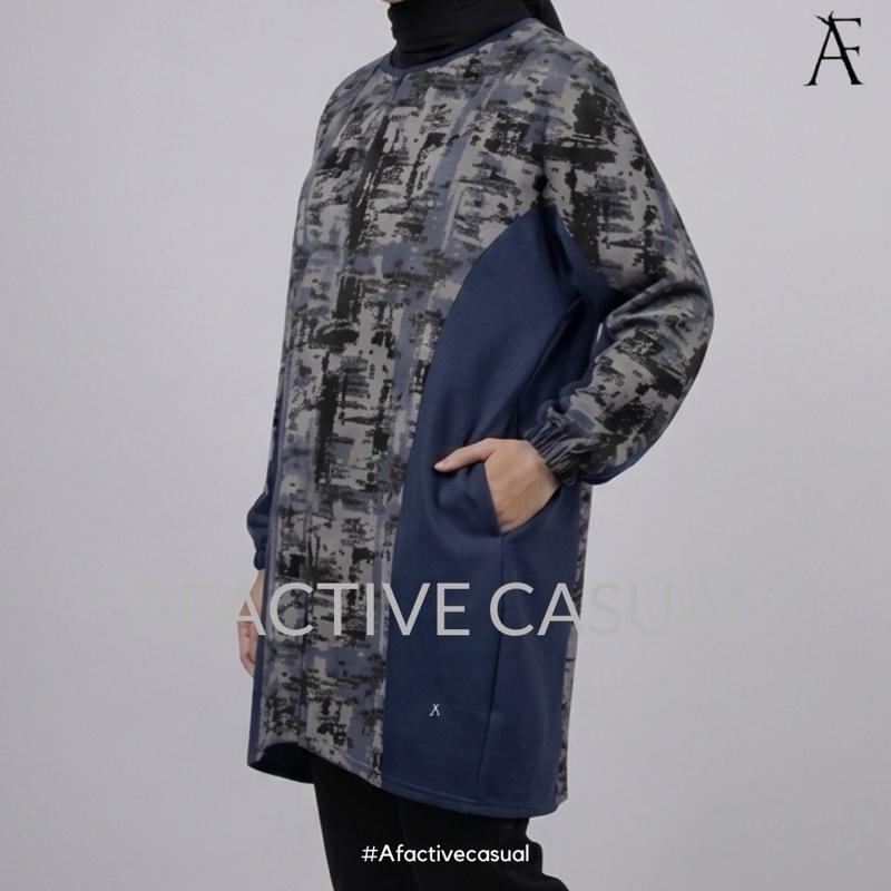 Monogrid oversize drifit tunic